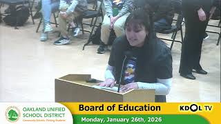 OUSD 2026-01-26 Board of Education meeting - Oakland Unified School District