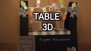 Une carte TABLE 3D simple et originale