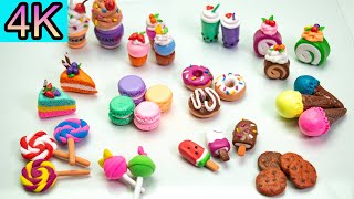 DY how to make miniature realistic food set with polymer clay | Polymer clay mini food tutorial | 4K