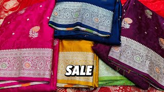 नाया साल ❤️ महासले 🔥 995/- Sale / लूट ऑफर बनारसी सिल्क साड़ी Kadhiyal Banarasi