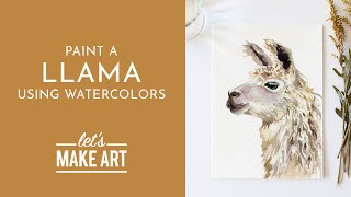 Llama - Watercolor Tutorial with Sarah Cray
