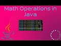Math Operations in Java (Using the Math Class)