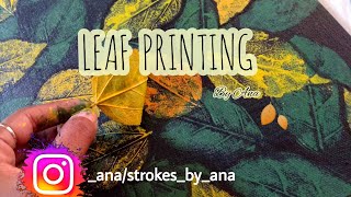 LEAF PRINTING 🍀 Easy painting Technique for beginners🍂
