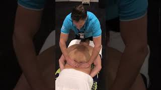 Sports Massage - Effleurage techniques to the back.