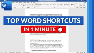Top Microsoft Word Keyboard Shortcuts in 1 Minute ⏱  The BEST MS Word tips and tricks #shorts
