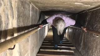 Inside Egypt's  Bent Pyramid with intrepid travelers Brigitte and Jan