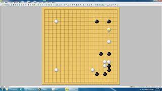 围棋：高挂小目，二间低夹，常见布局中学习（5）。