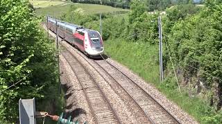 SNCF TGV Lyria bei Pont d'Hery/Jura am 30.5.2022