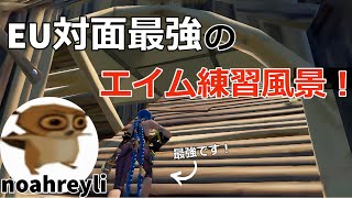 EU対面最強noahreyliのエイム練習風景！【フォートナイト/Fortnite】【配信からの切り抜き】