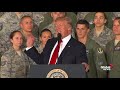 U.S. President Donald Trump addresses U.S. Air Force Full Speech
