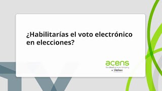 ¿Estás a favor de implementar el voto electrónico en España?