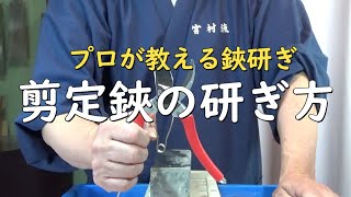 プロが教える刃物研ぎ第182話 〜宮村流剪定鋏極薄二段研ぎSharpening cutlery pro teach.