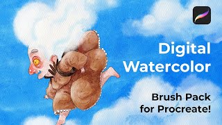 🎨Ultimate Watercolor Brush Pack for Procreate! 🖌️