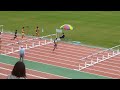 第70回鹿児島県選手権　男子110ｍＨ決勝