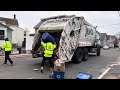 jrm mcneilus garbage truck packing hevay post xmas recycling