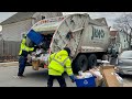 JRM McNeilus Garbage Truck Packing Hevay Post Xmas Recycling