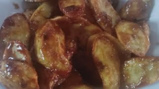Kapampangan Recipe/ Kamote que/(caramelized sweet potatoes)