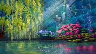 HOW TO PAINT GARDEN FULL OF WONDER 🎨 Step By Step acrylic painting tutorial