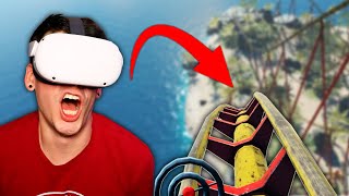 Riding a Roller Coaster In VR Is TERRIFYING! (Epic Roller Coasters)