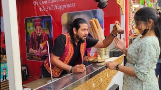 বানিজ্যমেলার তুর্কি আইসক্রিম।। Turkish ice cream in trade fair.