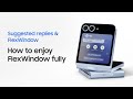 Galaxy Z Flip6: How to use Suggested replies on FlexWindow | Samsung