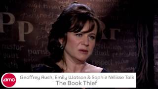 Geoffrey Rush, Emily Watson & Sophie Nelisse Talk THE BOOK THIEF With AMC