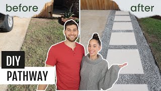 DIY Pathway with Drainage | Walkway with Pavers