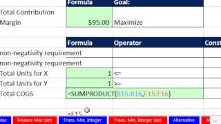 Basic Excel Business Analytics #58 Excel Solver to Maximize Contribution Margin