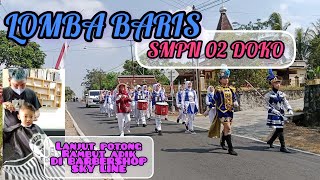 LOMBA BARIS SMPN 02 DOKO || MEMPERINGATI HUT RI KE 78 || LANJUT ADIK POTONG RAMBUT