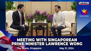 Meeting with Singaporean Prime Minister Lawrence Wong 5/31/2024