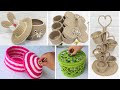 10 Storage jewelry box from jute rope/woolen | Diy storage box ideas