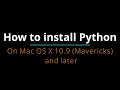 How to install Python Mac OS X