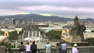 アキーラさん堪能③スペイン・バルセロナ市・モンジュイックの丘からの景色,The view from the hill of Montjuic,Barcelona,Spain