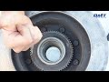 installation of wheel bearing with 52 in 1 custom bushing driver set