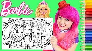 Coloring Barbie & Friends Crayola Coloring Book Page Prismacolor Colored Pencils | KiMMi THE CLOWN