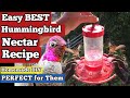 How to Make Hummingbird Nectar Recipe FOOD DIY PERFECT for Feeder to Attract Hummingbirds FAST/EASY