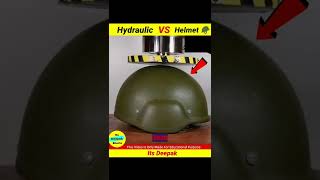 Experiment 33 😱➡️Part 1 Hydraulic Press Vs Helmet 🪖 #shorts #bhoot #cartoon #tiktok #balveer