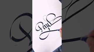 Paul in calligraphy. #satisfying #handwriting #calligraphy