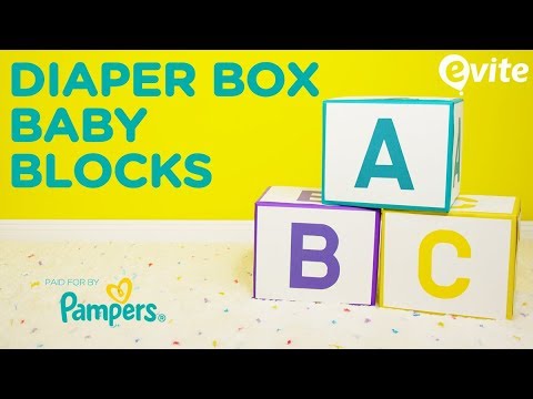 DIY Diaper Box Baby Blocks | Baby Shower Decorations DIY Diaper Box Baby Blocks | Baby Shower Decorations