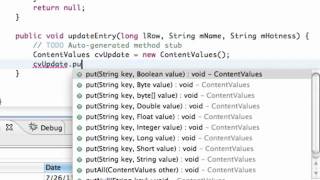 Android Application Development Tutorial 123 Updating SQLite Entry