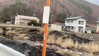 バーチャル散策【梓山バス停付近(長野県川上村)】梓山バス停⇔梓湖・千曲川