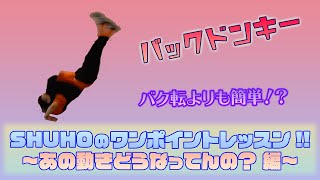 SHUHOのワンポイントレッスン!! 〜あの動きどうなってんの？編〜【 Vol.16 バックドンキー】