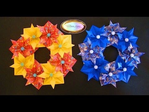 Origami Maniacs 93: Beautiful Christmas Wreath...... Origami Maniacs 93: Beautiful Christmas Wreath......