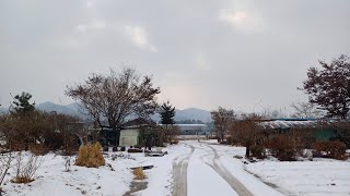 한폭의 수묵화 아름다운 농촌 마을