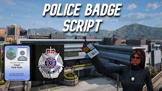 QB / ESX / QBX - FREE Police Badge Script | Install \u0026 Showcase | FiveM Tutorial 2024