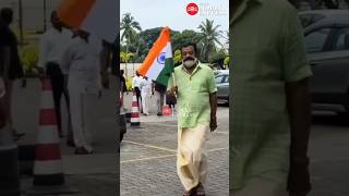 Union minister Suresh Gopi walks holding the Indian national flag | Video courtesy: India Post