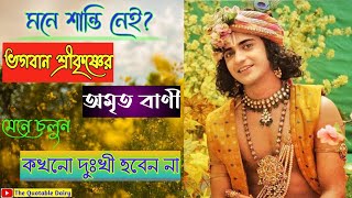 এটি শোনার পর কখনো দুঃখী হবেন না || Shri Krishna Bani || The Quotable Dairy