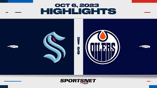 NHL Pre-Season Highlights | Kraken vs. Oilers - October 6, 2023