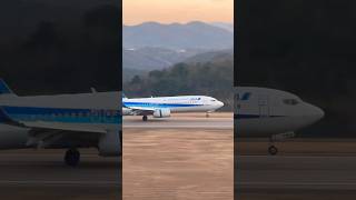 【JA73AN】ANAウイングス Boeing737萩石見空港着陸　#anaウイングス  #萩石見空港   #shorts   #益田市