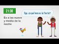 la hora en español telling time in spanish